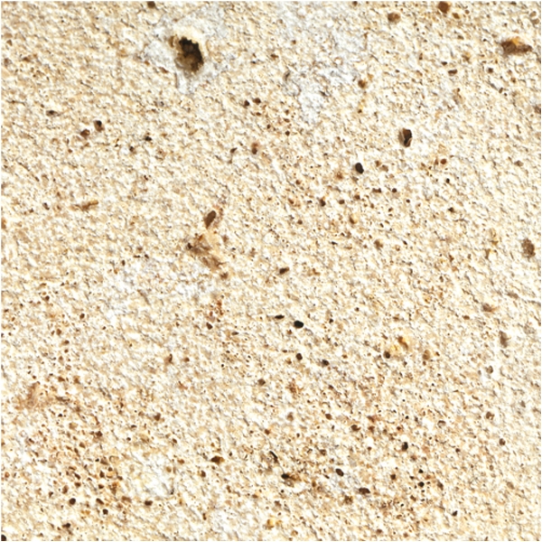 Bush hammered surface